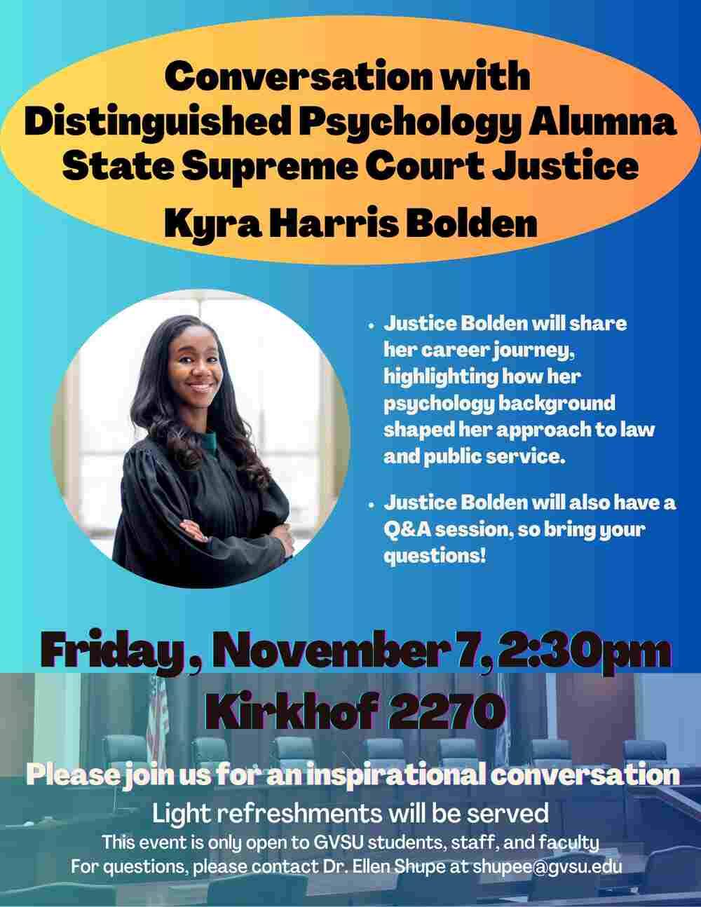 Conversation with Justice Kyra Harris Bolden